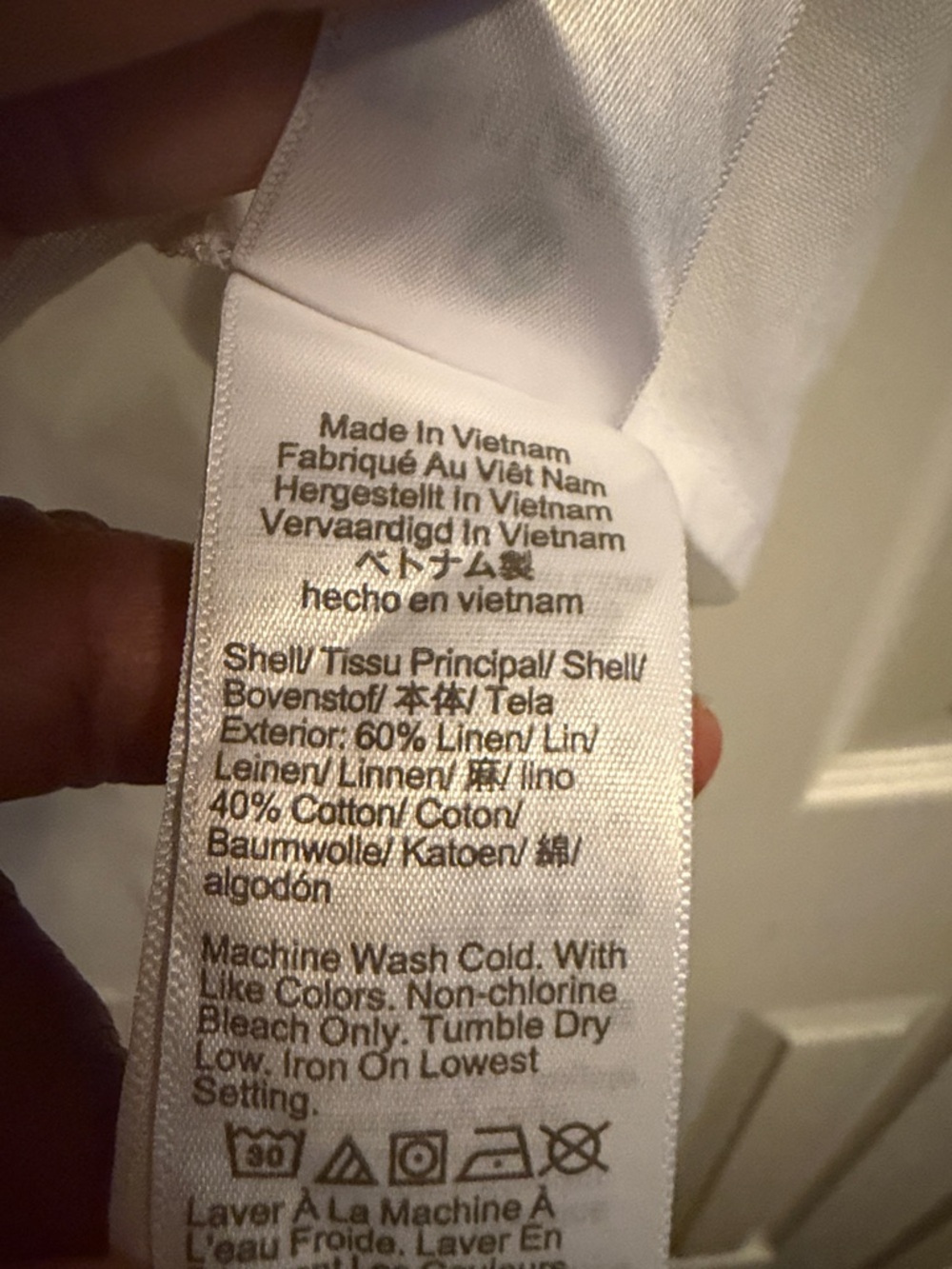 J. Crew White Linen Sleeveless Collared Split-V Top - Picture 5 of 5
